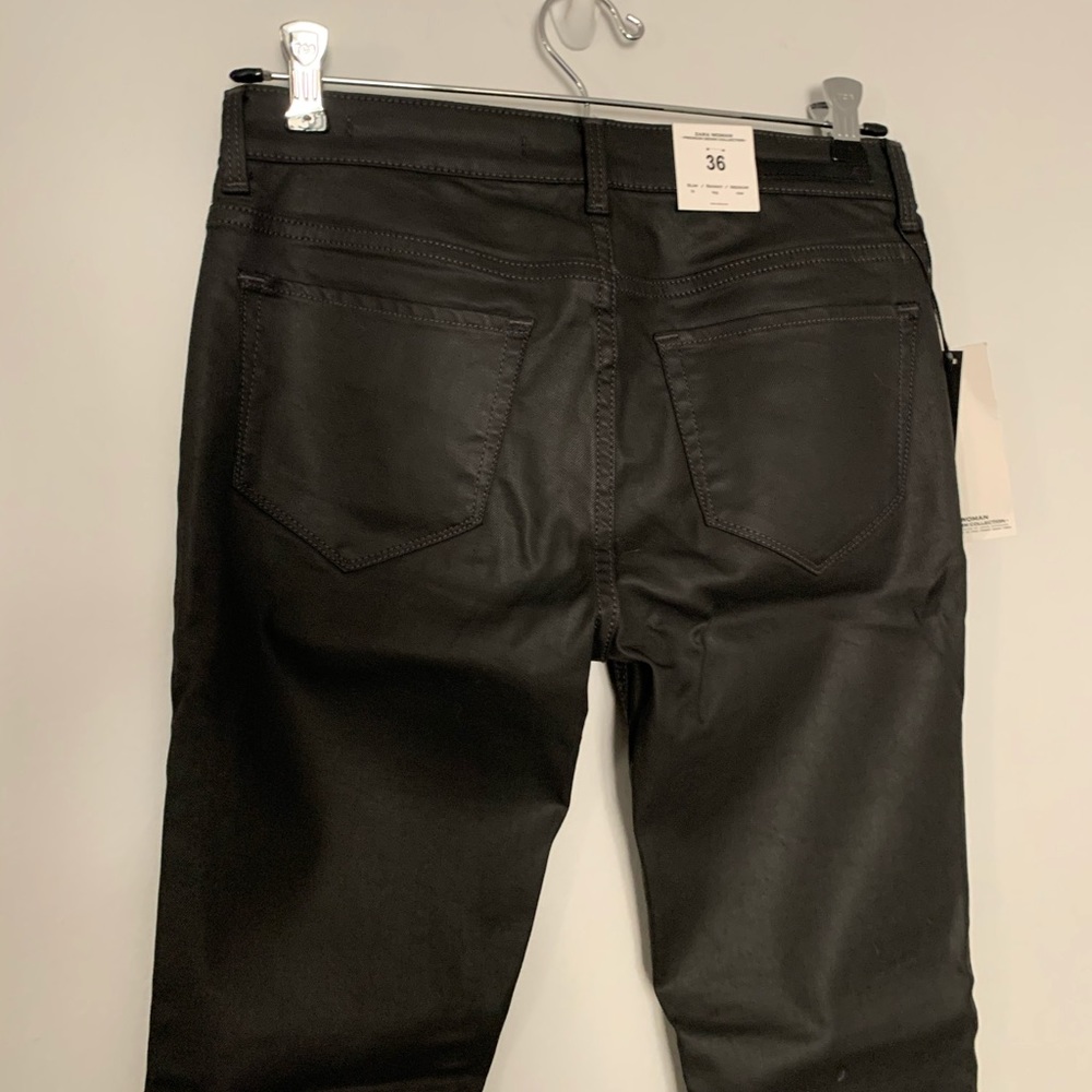 ZARA - Waxed Black Denim